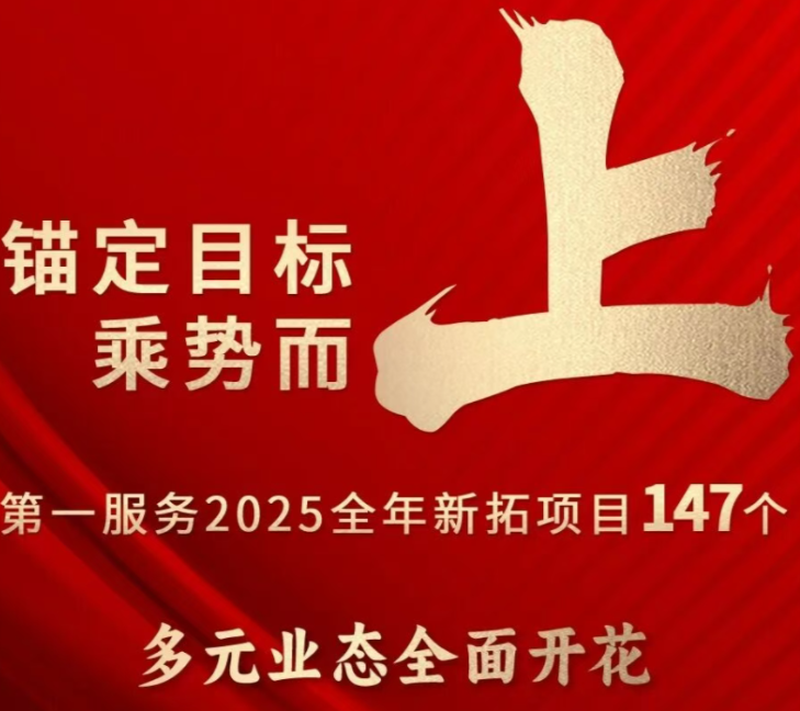 锚定目标,乘势而上 | 第一服务2025全年新拓项目147个 锚定目标,乘势而上 | 第一服务2025全年新拓项目147个